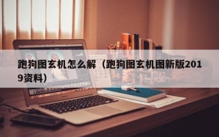 跑狗图玄机怎么解（跑狗图玄机图新版2019资料）