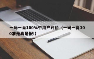 一码一肖100%中用户评价（一码一肖100准是真是假!）