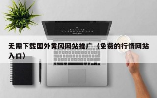 无需下载国外黄冈网站推广（免费的行情网站入口）